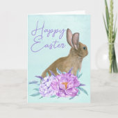 ハッピーイースタービューティフルバニーラビットパステルフローラ シーズンカード (正面)