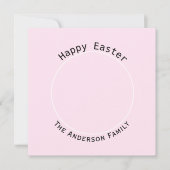 ハッピーイースターピンクフォトグリーティング シーズンカード (正面)