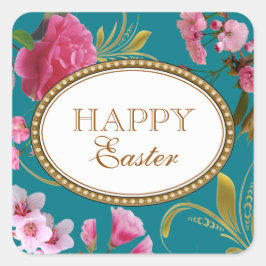 ハッピーイースターピンク スクエアシール