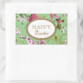 ハッピーイースターピンク 長方形シール (バッグ)