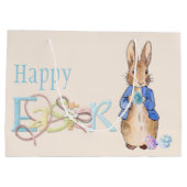 ハッピーイースターピーターザイースターバニーウサギ ラージペーパーバッグ (裏面)