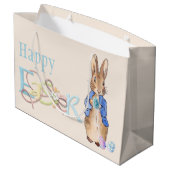 ハッピーイースターピーターザイースターバニーウサギ ラージペーパーバッグ (裏面アングル)