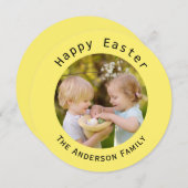 ハッピーイースターファミリーフォトイエロー シーズンカード (正面/裏面)