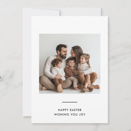 ハッピーイースターファミリーフォトカード 招待状 (正面)