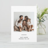 ハッピーイースターファミリーフォトカード 招待状 (スタンド正面)