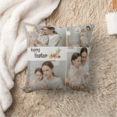 ハッピーイースターファミリーフォト装飾用クッション クッション (ブランケット)