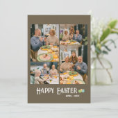 ハッピーイースターファミリー4フォトホリデーカード シーズンカード (スタンド正面)