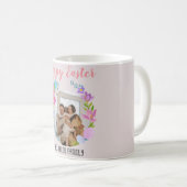 ハッピーイースターファミリー，イースターバニー家族1枚の写真 コーヒーマグカップ (正面右)