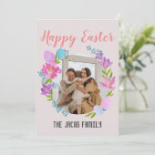ハッピーイースターファミリー，イースターバニー家族1枚の写真 シーズンカード (スタンド正面)