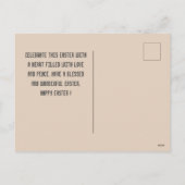 ハッピーイースターファミリー，イースターバニー家族1枚の写真 シーズンポストカード (裏面)