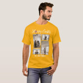ハッピーイースターファミリー、イースター4枚の写真コラージュ Tシャツ (正面フル)