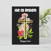 ハッピーイースターファミリー、フローラ、クロスクリスチャン シーズンカード (スタンド正面)