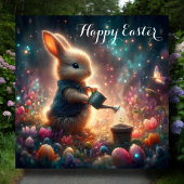 ハッピーイースターファンタジーアートバニーフラワーガーデン シーズンカード