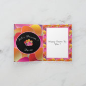 ハッピーイースターフォイルのグラデーション春の色のパターン カード (内部)