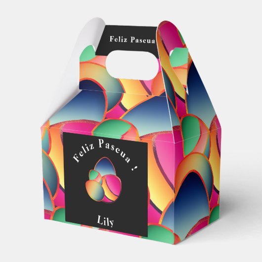 ハッピーイースターフォイルカラフルグラデーション4イースターエッグ フェイバーボックス (裏面サイド)