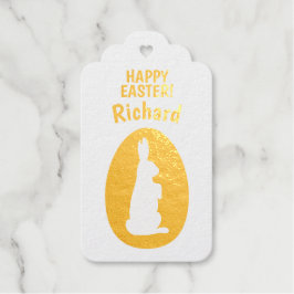 ハッピーイースターフォイルギフトラベル ギフトタグ