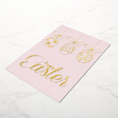 ハッピーイースターフォイルラグジュアリースタイリッシュデコレーション 箔招待状 (回転した状態)