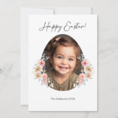 ハッピーイースターフォトカードとフローラ卵フレーム シーズンカード (正面)