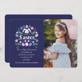 ハッピーイースターフォトカード シーズンカード (正面/裏面)