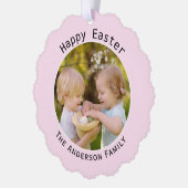 ハッピーイースターフォトグリーティングデコル オーナメントカード (左)