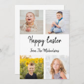 ハッピーイースターフォトコラージカード 招待状 (正面/裏面)