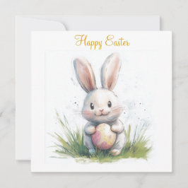 ハッピーイースターフラットサンキューカード サンキューカード