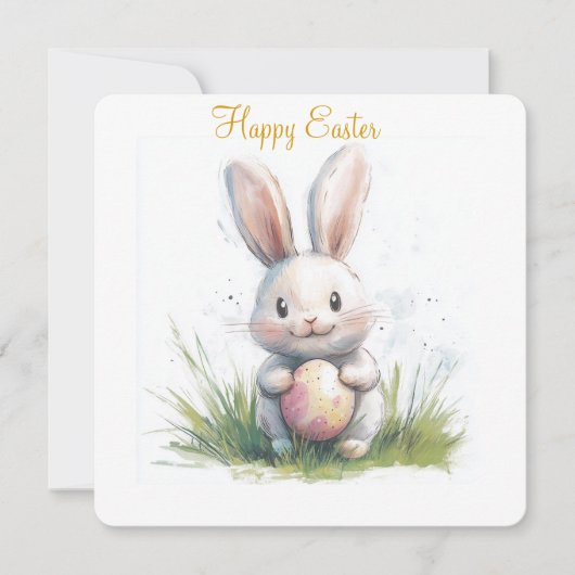ハッピーイースターフラットホリデーカード シーズンカード (正面)