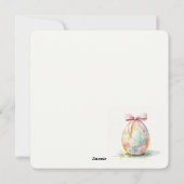 ハッピーイースターフラットホリデーカード シーズンカード (裏面)