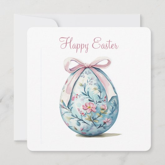 ハッピーイースターフラットホリデーカード シーズンカード (正面)