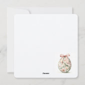 ハッピーイースターフラットホリデーカード シーズンカード (裏面)