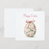 ハッピーイースターフラットホリデーカード シーズンカード (正面/裏面)