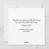 ハッピーイースターフラワーズバニーアールヌーボーイースター シーズンカード (裏面)