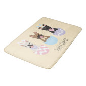 ハッピーイースターフランスのブルドッグ バスマット (アングル)