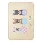 ハッピーイースターフランスのブルドッグ バスマット (正面縦)