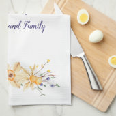 ハッピーイースターフレンズとファミリーダフォジル キッチンタオル (四つ折り)