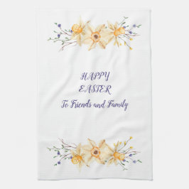 ハッピーイースターフレンズとファミリーダフォジル キッチンタオル