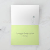 ハッピーイースターフレンドラビット名前をカスタムするパーソナライズ カード (内部)