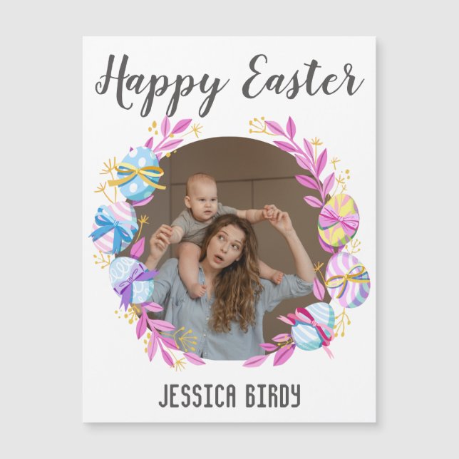 ハッピーイースターフレンド、イースターバニーのママ&ベビー写真 (正面)