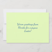 ハッピーイースターフロリダトロピカルビーチ沿岸 シーズンカード (裏面)