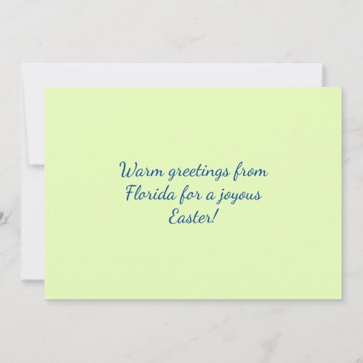 ハッピーイースターフロリダトロピカルビーチ沿岸 シーズンカード (裏面)