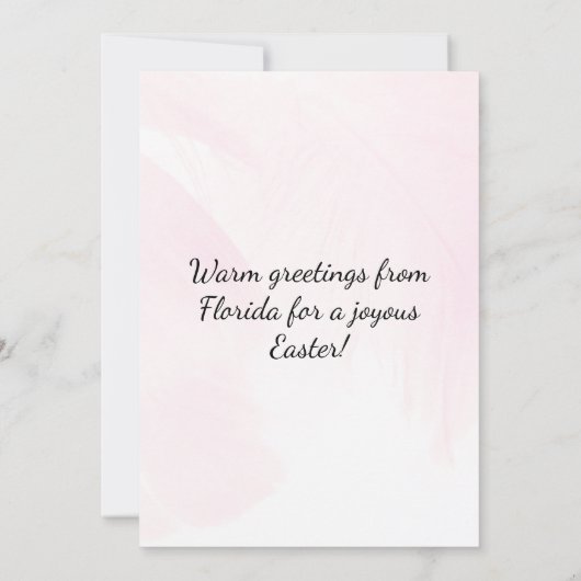 ハッピーイースターフロリダフラミンゴバニー耳 シーズンカード (裏面)