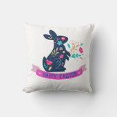 ハッピーイースターフローズンバニー幼児Tシャツ クッション (正面)