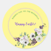 ハッピーイースターフローラすべての恵み ラウンドシール (正面)
