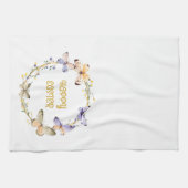 ハッピーイースターフローラバタフライリースキッチントーウ キッチンタオル (横)