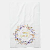 ハッピーイースターフローラバタフライリースキッチントーウ キッチンタオル (縦)