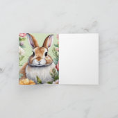 ハッピーイースターフローラバニーグリーティングカード シーズンカード (内部)