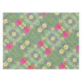 ハッピーイースターフローラバニーテーブルクロス テーブルクロス (正面(横))