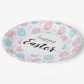 ハッピーイースターフローラパステルイースターエッグ ペーパープレート (アングル)