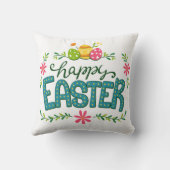 ハッピーイースターフローラフラワーズイースターエッグス クッション (裏面)