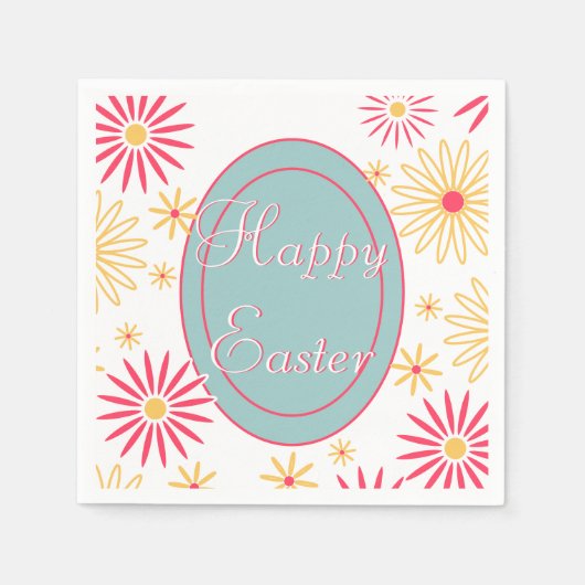 ハッピーイースターフローラブランチパーティー スタンダードカクテルナプキン (正面)